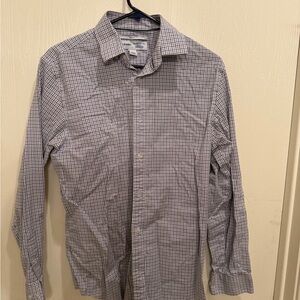 Old Navy Men's Black and White Plaid Shirt